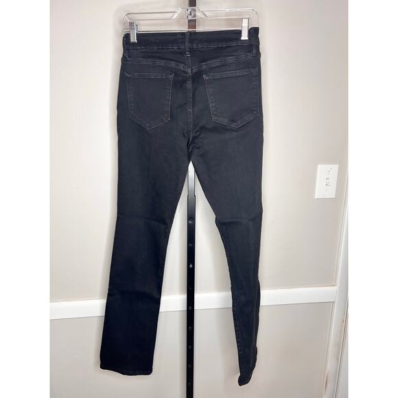 Frame Denim Cotton Blend High Waisted Le Mini Boot Jeans Black Women's Size 28 - Picture 3 of 8